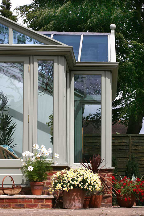 Hardwood Conservatory, lean to with a gable portrait